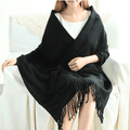 Women’s Cashmere Shawl Scarf – Fringed Wrap for Elegant Cold-Weather Styling