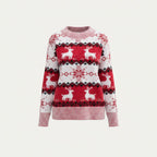 Women’s Reindeer Fair Isle Sweater – Cosy Christmas Knit for Winter Wear