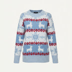 Women’s Reindeer Fair Isle Sweater – Cosy Christmas Knit for Winter Wear