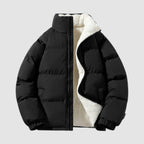 Women's Hooded Puffer Jacket with Fleece Lining