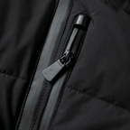 Women’s Belted Hooded Puffer Jacket – Quilted Winter Coat with High Collar and Zip Pockets