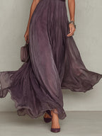 Women’s Maxi Dress Lace Trim Gathered Waist Occasionwear
